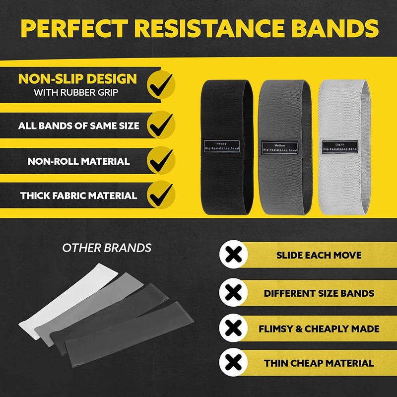 Fabric Resistance Hip Booty Bands - Versatile Elastic Workout for Glutes, Thighs, and Full Body Fitness