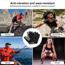 Fingerless Gym Training Gloves for Men and Women - Anti-Slip Cycling, Fitness, and Motorcycle Gloves
