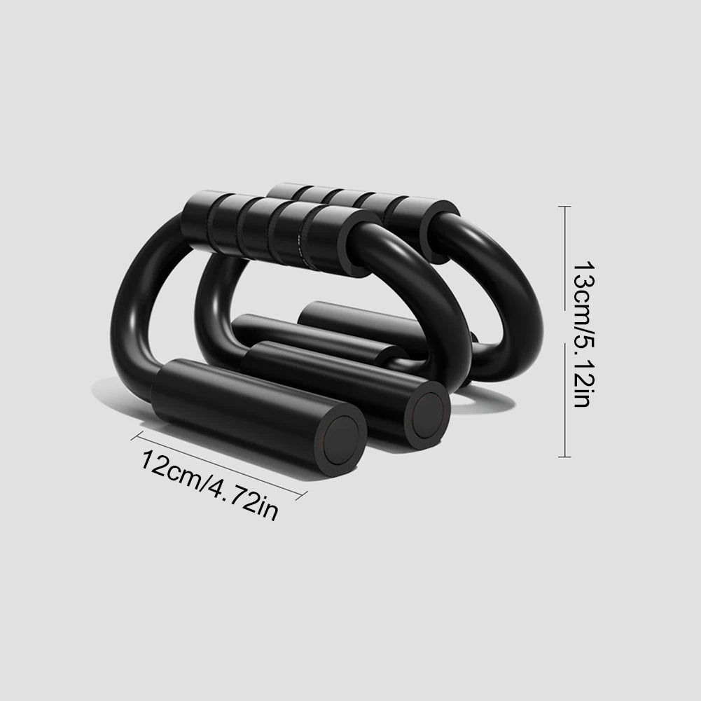 S-Shape Push-Up Handles - No-Slip Foam Grip for Home Fitness Chest Training